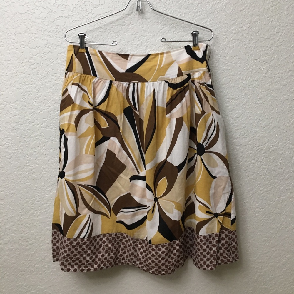 Mustard floral skirt